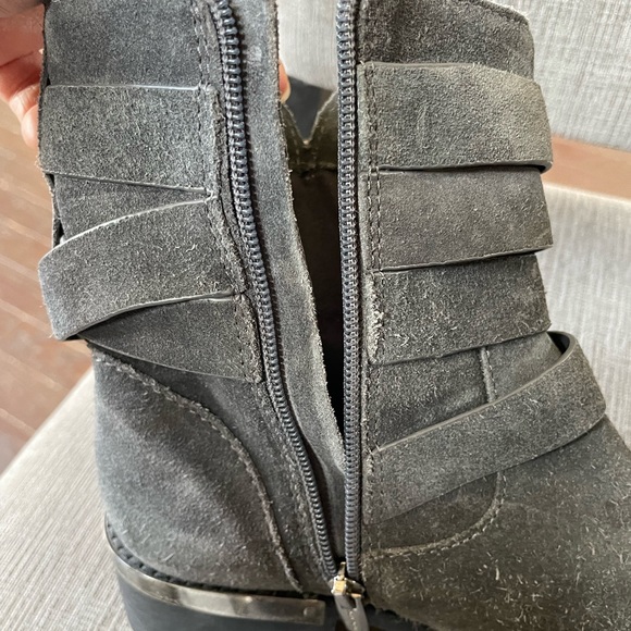 Vince Camuto grey suede moto booties - Picture 10 of 11